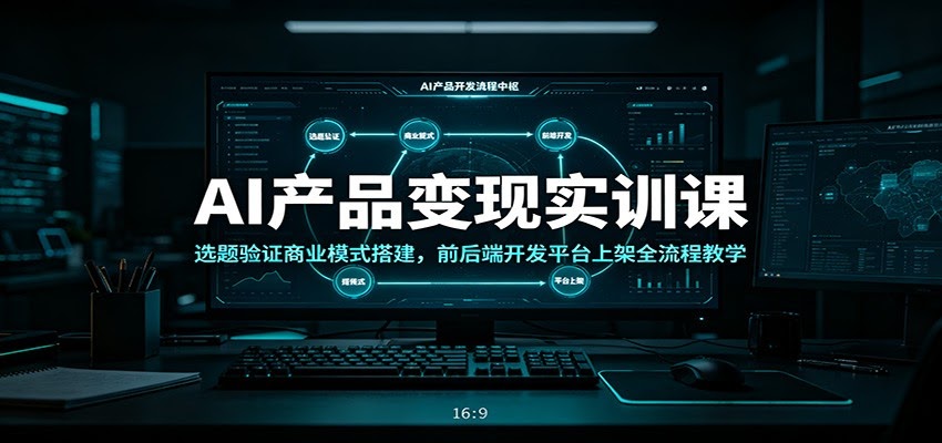 AI产品变现实训课：选题验证商业模式搭建，前后端开发平台上架全流程教学-航海圈