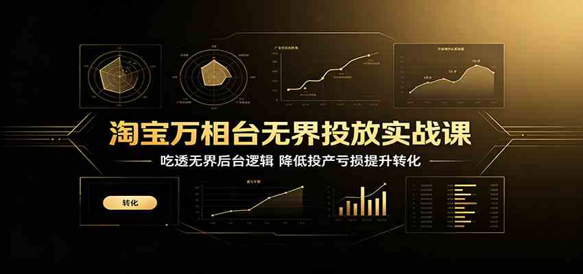 淘宝万相台无界投放实战课：吃透无界后台逻辑，降低投产亏损提升转化-航海圈
