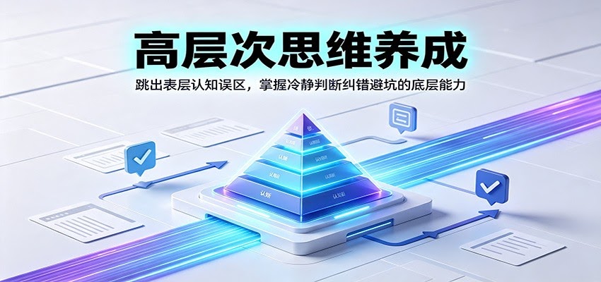 高层次思维养成:跳出表层认知误区,掌握冷静判断纠错避坑的底层能力-航海圈
