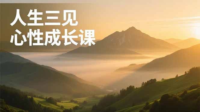 (16897期)人生三见心性成长课,见天地众生自己,搞透人性安顿身心,活出清晰自我,内在富足无价-航海圈