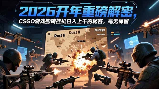(16904期)2026开年重磅解密,CSGO游戏搬砖挂机日入上千的秘密,毫无保留-航海圈