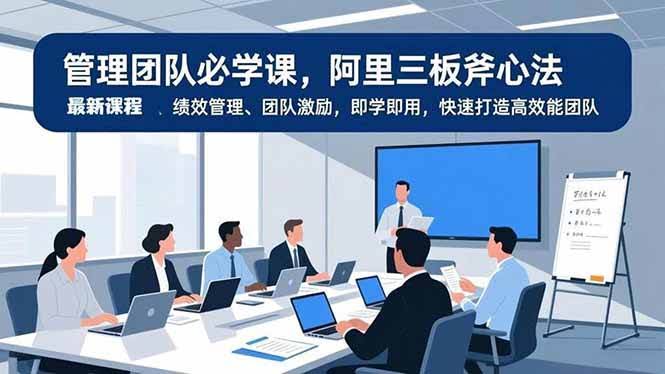 (16929期)管理团队必学课,阿里三板斧心法、绩效管理、团队激励,即学即用,快速打造高效能团队-航海圈