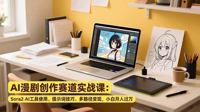 (16936期)AI漫剧创作赛道实战课:Sora2 AI工具使用、提示词技巧、多路径变现,小白月入过万-航海圈