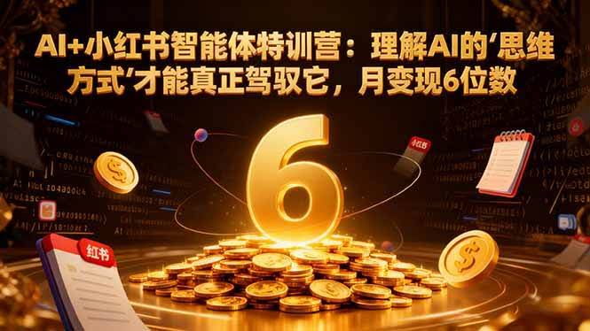(16941期)AI+小红书智能体特训营2.0-更新:理解AI的思维方式才能真正驾驭它,月变现6位数-航海圈