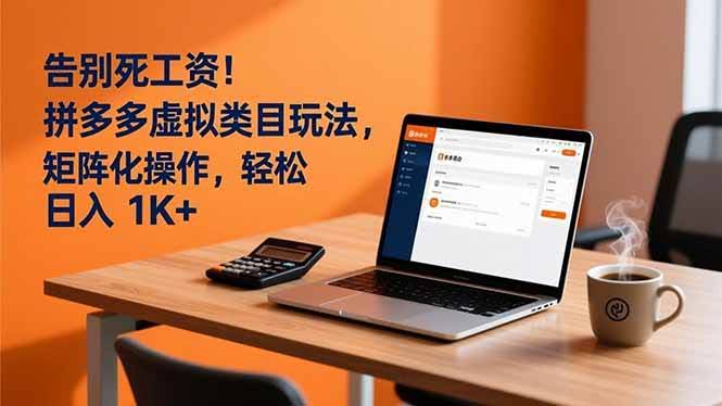 (16943期)告别死工资!拼多多虚拟类目玩法,矩阵化操作,轻松日入 1K+-航海圈