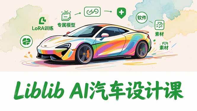 (16946期)2025Liblib AI汽车设计课,文生图入门、LoRA训练、专属模型,快速上手【实战+解说+软件+素材】-航海圈