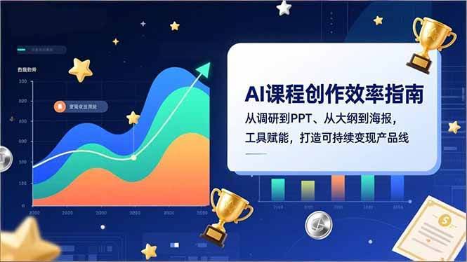(16947期)AI课程创作效率指南,从调研到PPT、从大纲到海报,工具赋能,打造可持续变现产品线-航海圈