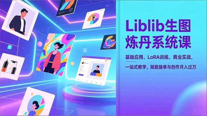 (16949期)Liblib生图炼丹系统课,基础应用、LoRA训练、商业实战,一站式教学,赋能接单与创作月入过万-航海圈