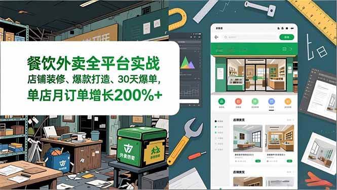 (16978期)餐饮外卖全平台实战,店铺装修、爆款打造、30天爆单,手把手教学,单店月订单增长200%+-航海圈