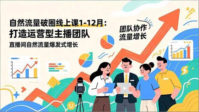 (17006期)自然流量破圈线上课25年1-12月-更新:打造运营型主播团队 直播间自然流量爆发式增长-航海圈