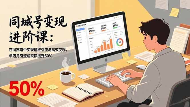 (17015期)同城号变现进阶课:在同城赛道中实现精准引流与高效变现,单店月引流成交额提升50%-航海圈