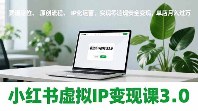 (17029期)小红书虚拟IP变现课3.0,赛道定位、原创流程、IP化运营,实现零违规安全变现,单店月入过万-航海圈