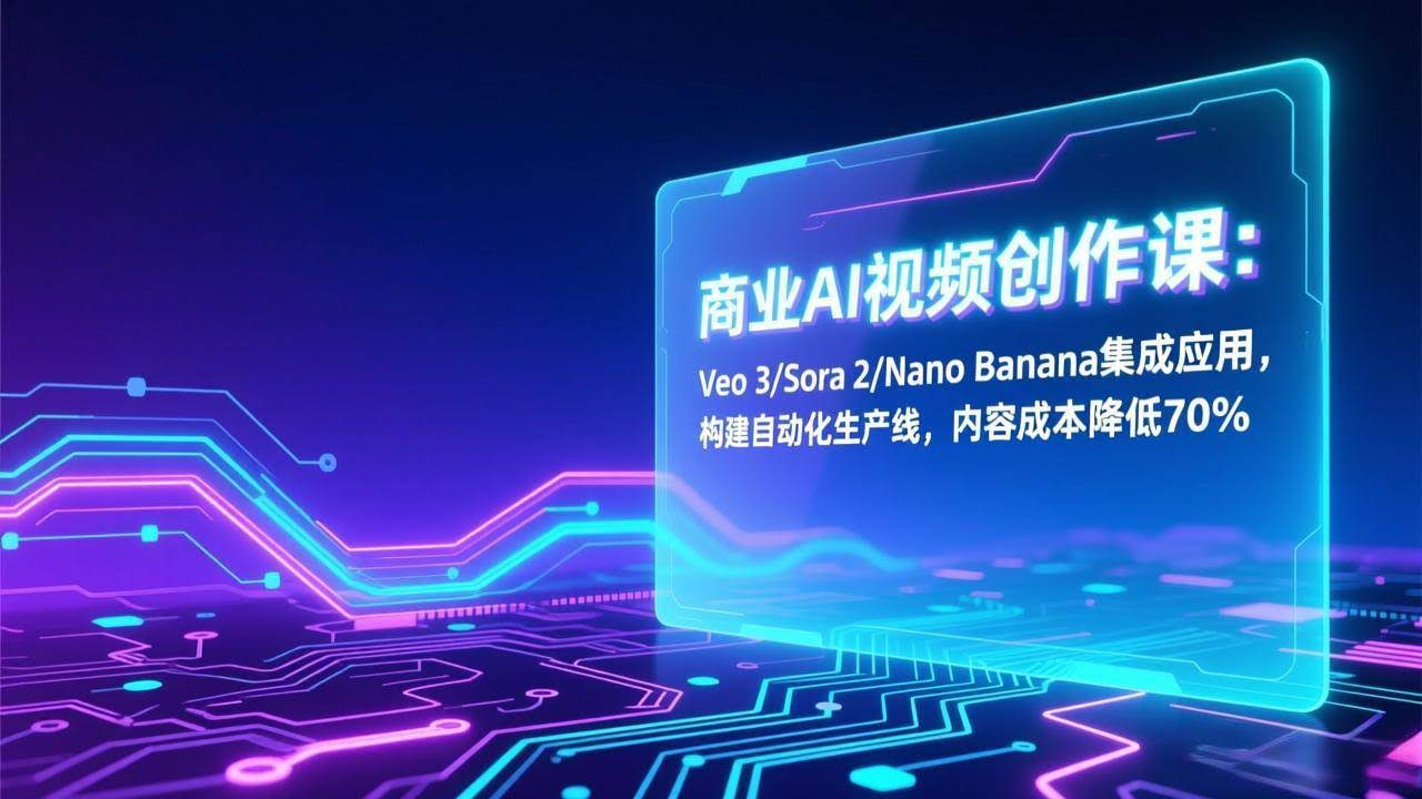 (17070期)商业AI视频创作课:Veo 3/Sora 2/Nano Banana集成应用,构建自动化生产线,内容成本降低70%-航海圈