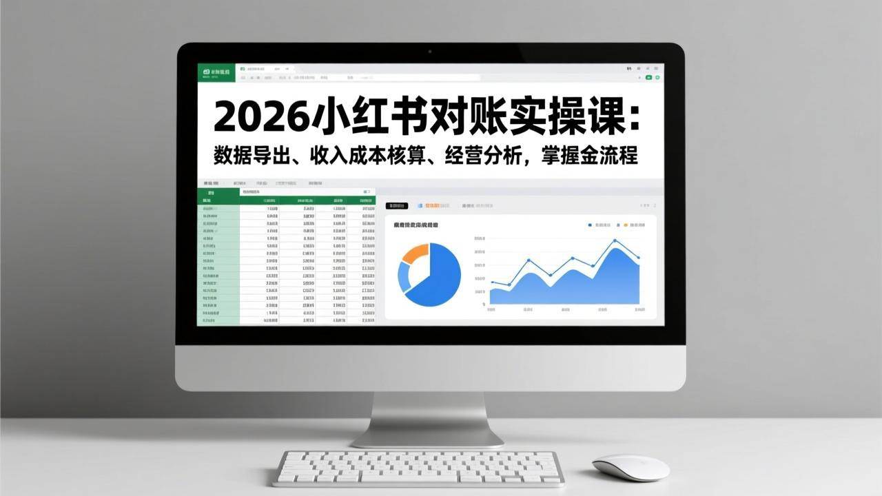 (17071期)2026小红书对账实操课:数据导出、收入成本核算、经营分析,掌握全流程-航海圈