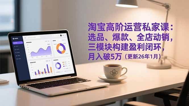 (17080期)淘宝高阶运营私家课:选品、爆款、全店动销,三模块构建盈利闭环,月入破5万(更新26年1月)-航海圈