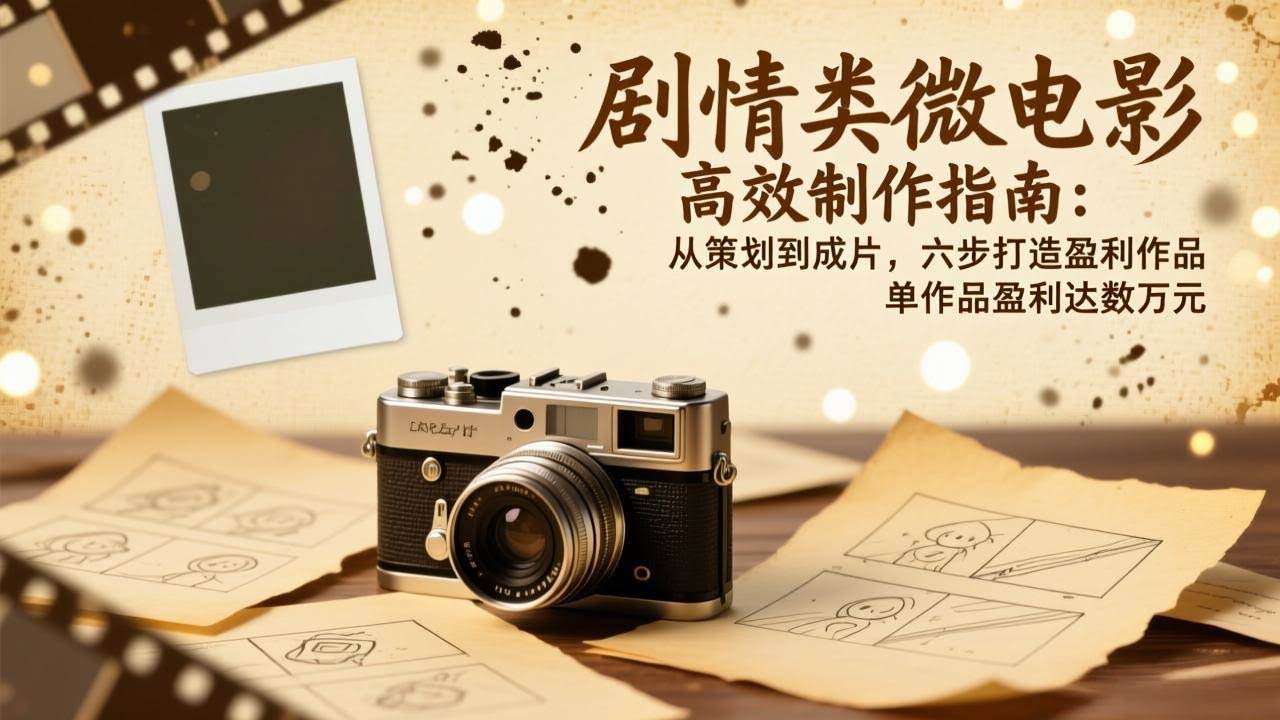 (17086期)剧情类微电影高效制作指南:从策划到成片,六步打造盈利作品,单作品盈利达数万元-航海圈