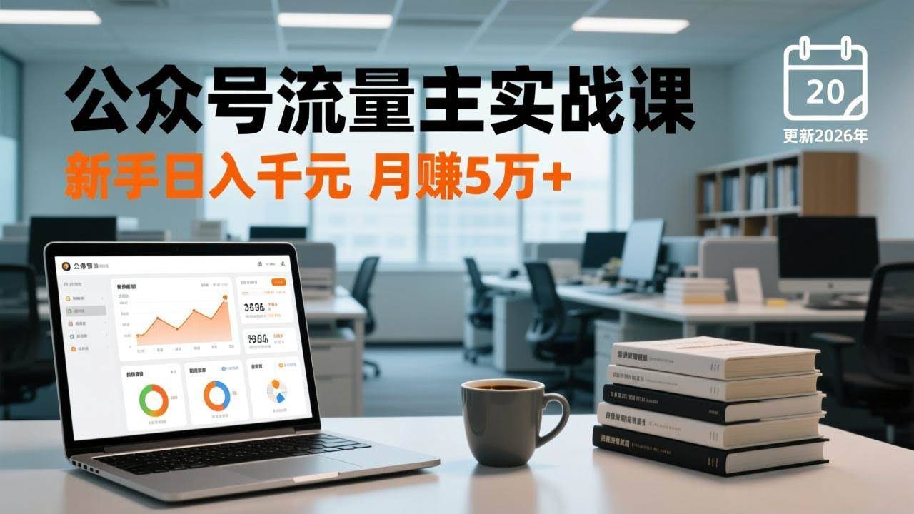 (17144期)公众号流量主实战课,爆文写作、流量池运营、多平台分发,新手日入千元月赚5万+更新2026年-航海圈