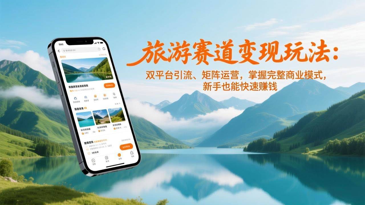 (17153期)旅游赛道变现玩法:双平台引流、矩阵运营,掌握完整商业模式,新手也能快速赚钱-航海圈