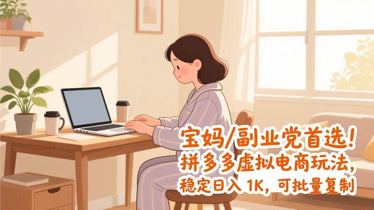 (17155期)宝妈 / 副业党首选!拼多多虚拟电商玩法,稳定日入 1K,可批量复制-航海圈