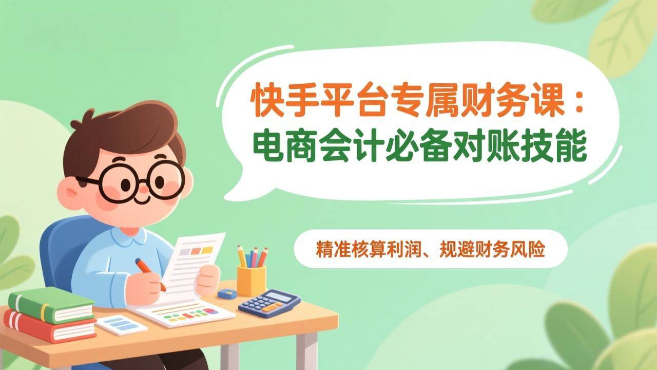 （17167期）快手平台专属财务课：电商会计必备对账技能，精准核算利润、规避财务风险-航海圈