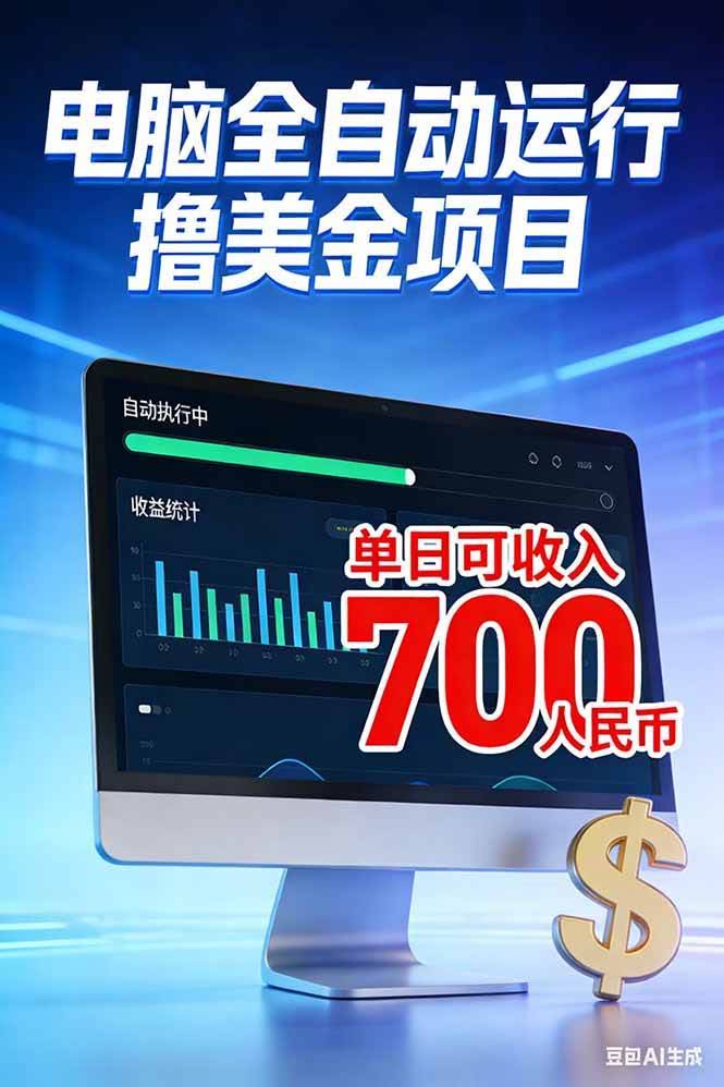 (17169期)2026年电脑全自动赚美金项目,单电脑日收益700+-航海圈