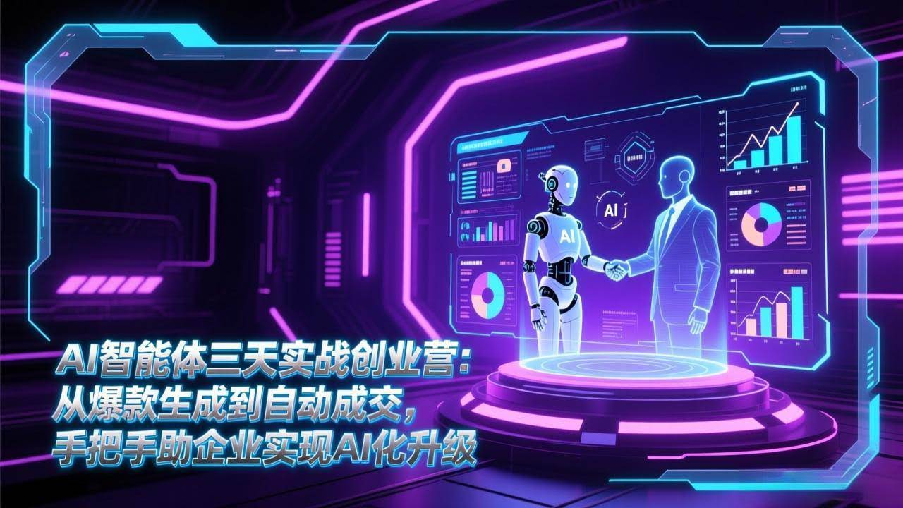 (17176期)AI智能体三天实战创业营:从爆款生成到自动成交,手把手助企业实现AI化升级-航海圈