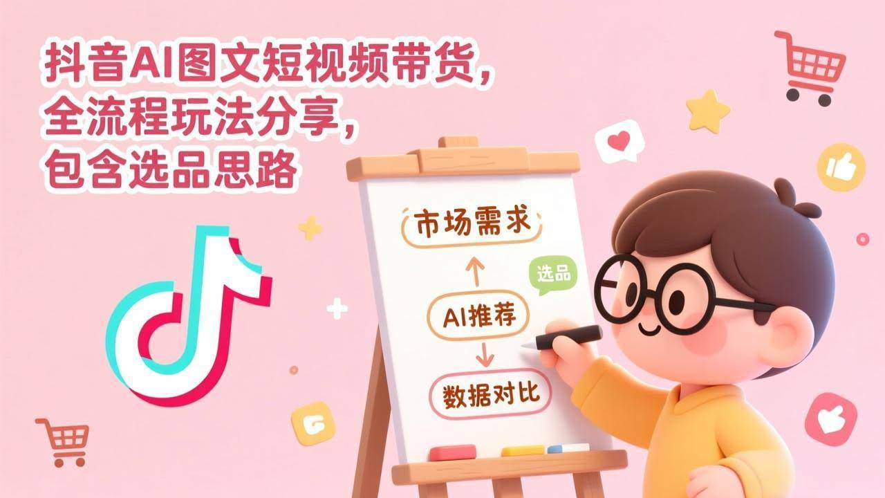 (17177期)抖音AI图文短视频带货,全流程玩法分享,包含选品思路-航海圈