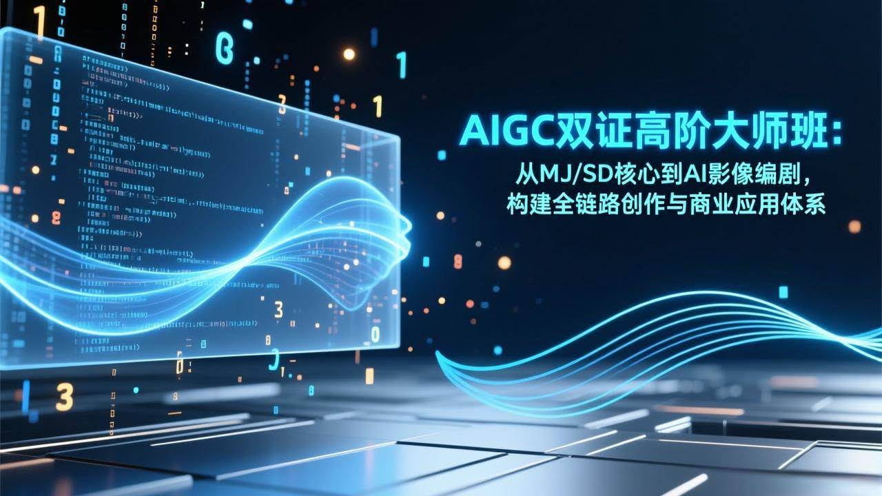 （17198期）AIGC双证高阶大师班：从MJ/SD核心到AI影像编剧，构建全链路创作与商业应用体系-航海圈