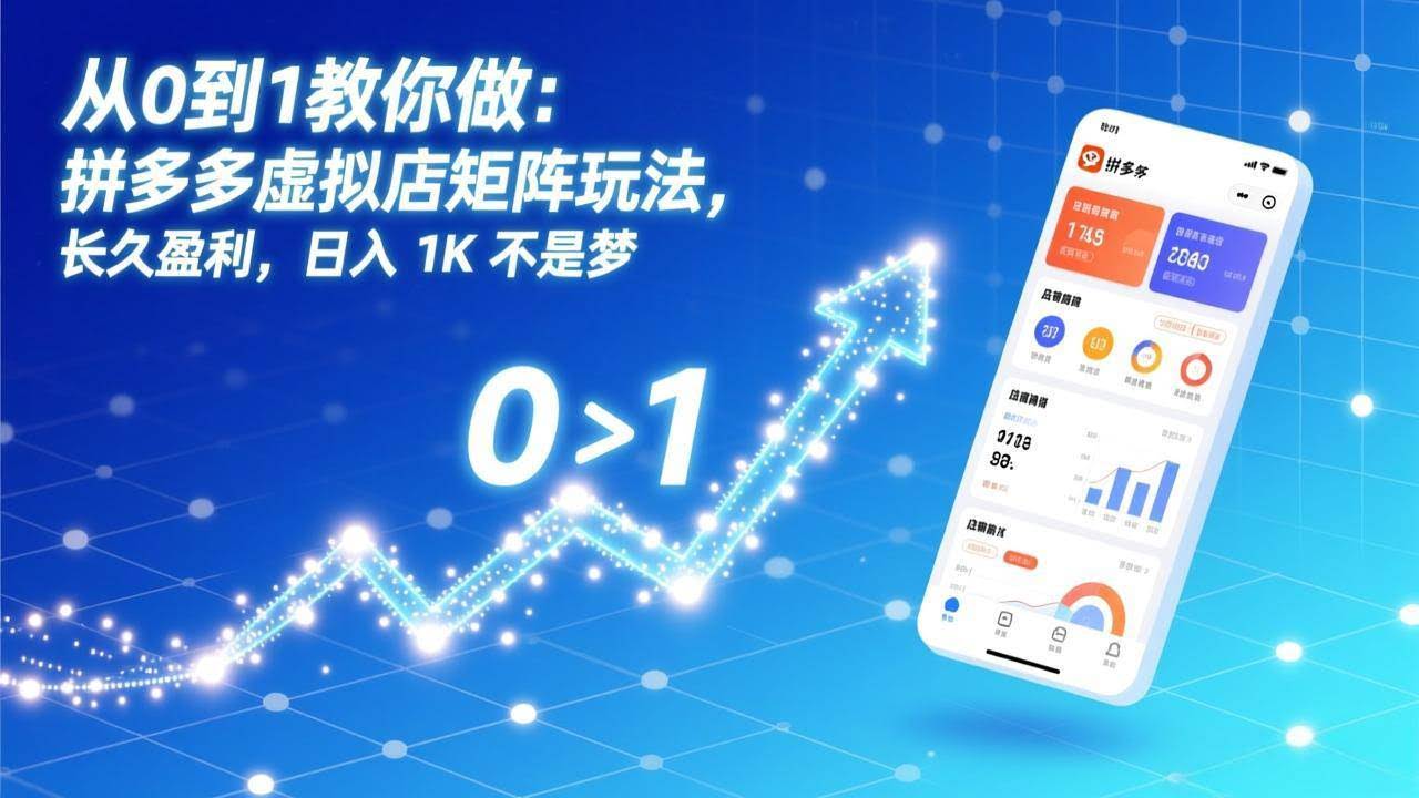 (17205期)从0到1教你做:拼多多虚拟店矩阵玩法,长久盈利,日入 1K 不是梦-航海圈