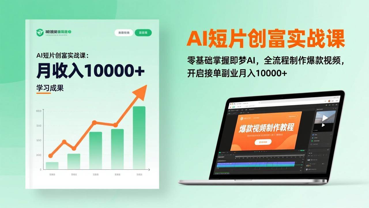 (17236期)AI短片创富实战课:零基础掌握即梦AI,全流程制作爆款视频,开启接单副业月入10000+(更新)-航海圈