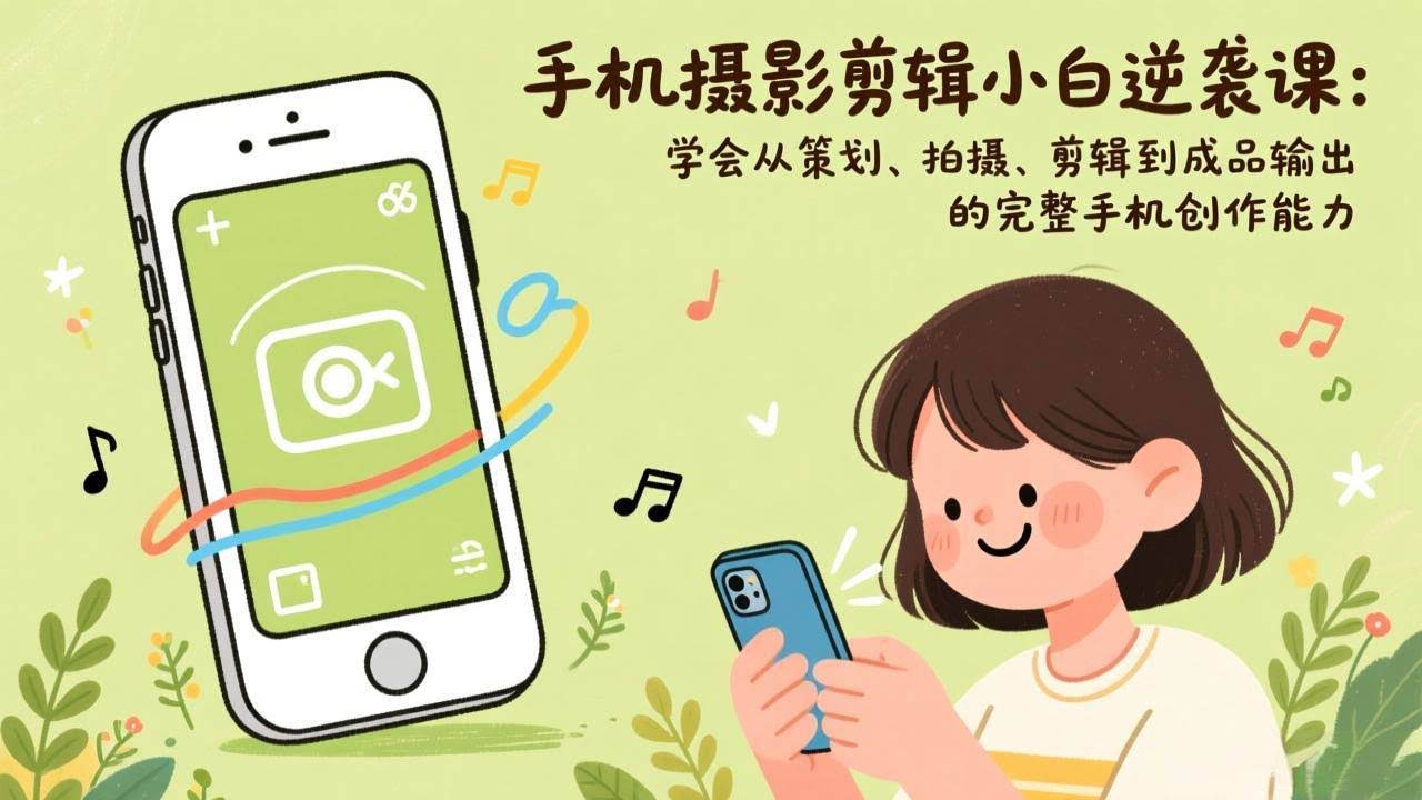 (17239期)手机摄影剪辑小白逆袭课:学会从策划、拍摄、剪辑到成品输出的完整手机创作能力-航海圈