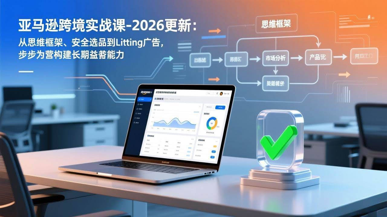 (17269期)亚马逊跨境实战课-2026更新:从思维框架、安全选品到Listing广告,步步为营构建长期盈利能力-航海圈