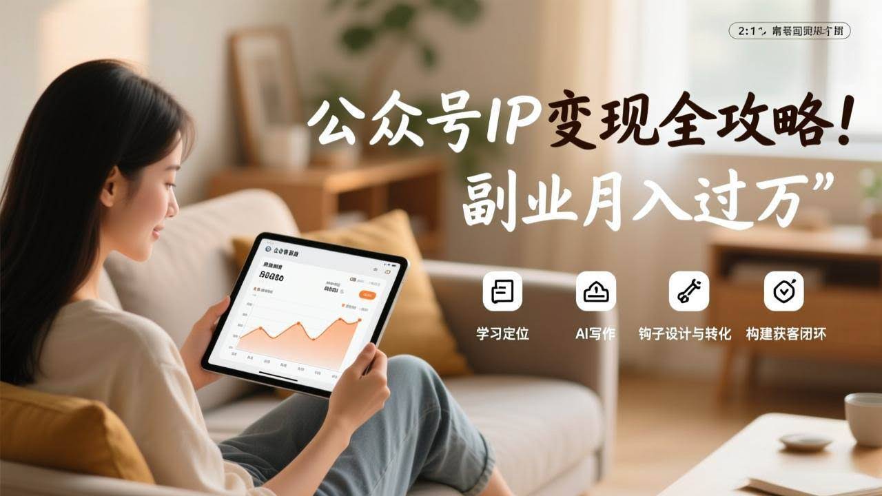 (17275期)公众号IP变现全攻略,学习定位、AI写作、钩子设计与转化,构建获客闭环,副业月入过万-航海圈