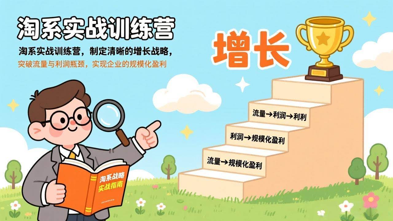 (17278期)淘系实战训练营,制定清晰的增长战略,突破流量与利润瓶颈,实现企业的规模化盈利-航海圈