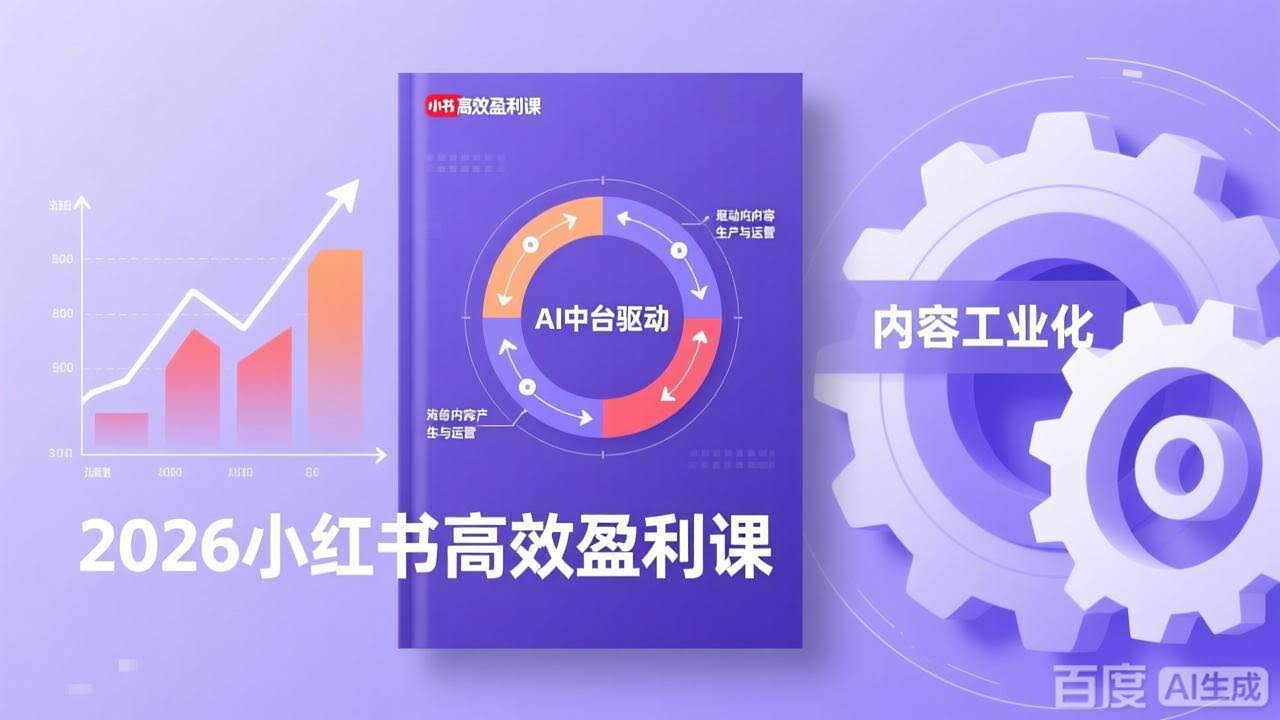 (17291期)2026小红书高效盈利课,流量双引擎+内容工业化+AI中台驱动,构建可复制的千万级营收模型-航海圈