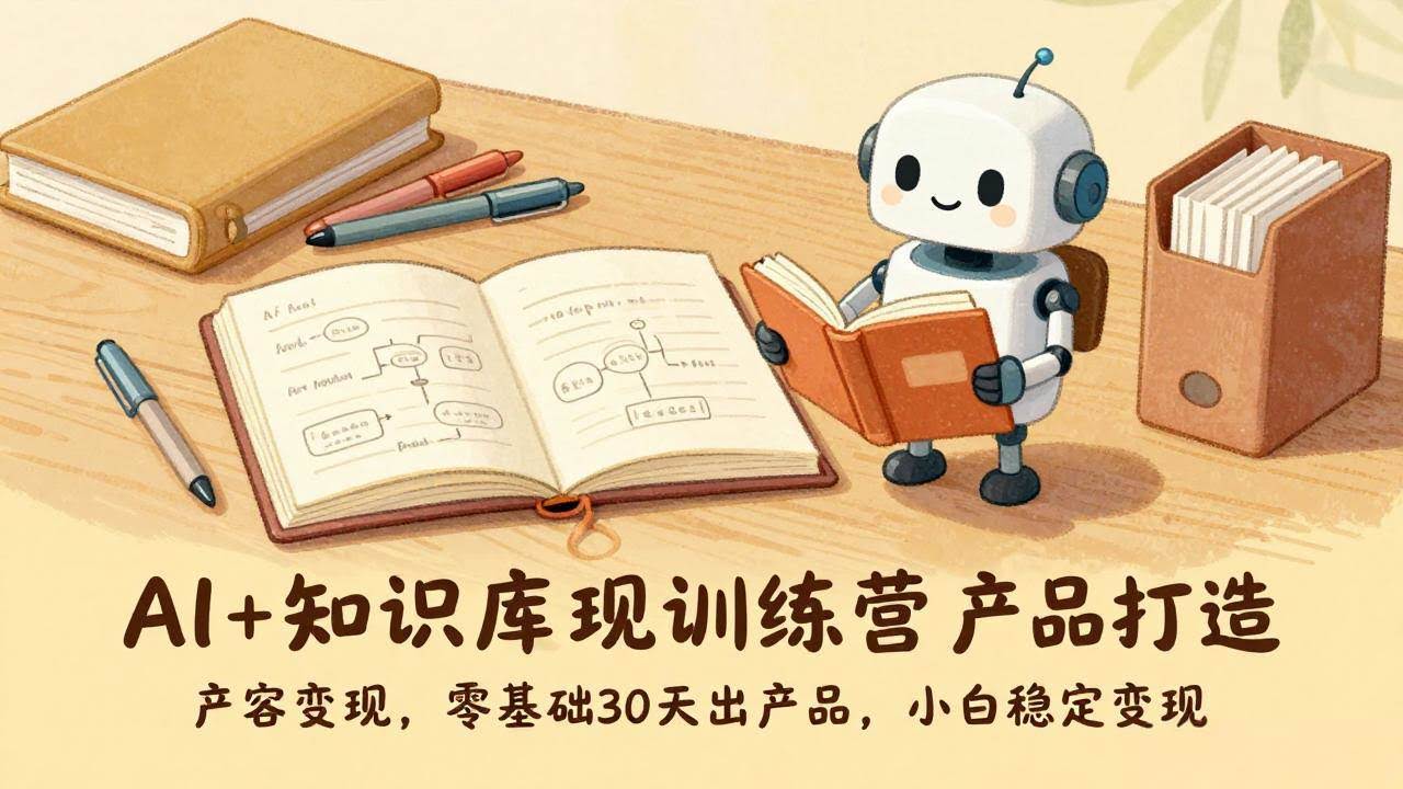 (17323期)AI+知识库变现训练营,产品打造、内容创作、全平台变现,零基础30天出产品,小白稳定变现-航海圈