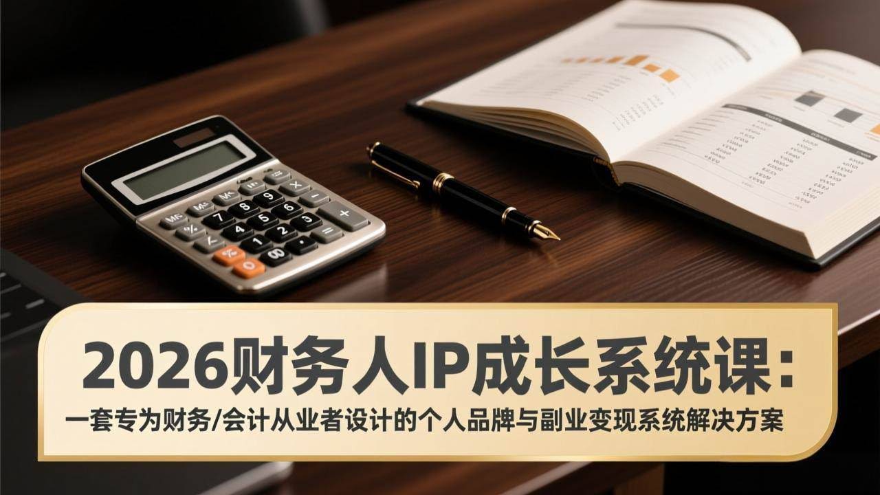 (17339期)2026财务人IP成长系统课:一套专为财务/会计从业者设计的个人品牌与副业变现系统解决方案-航海圈