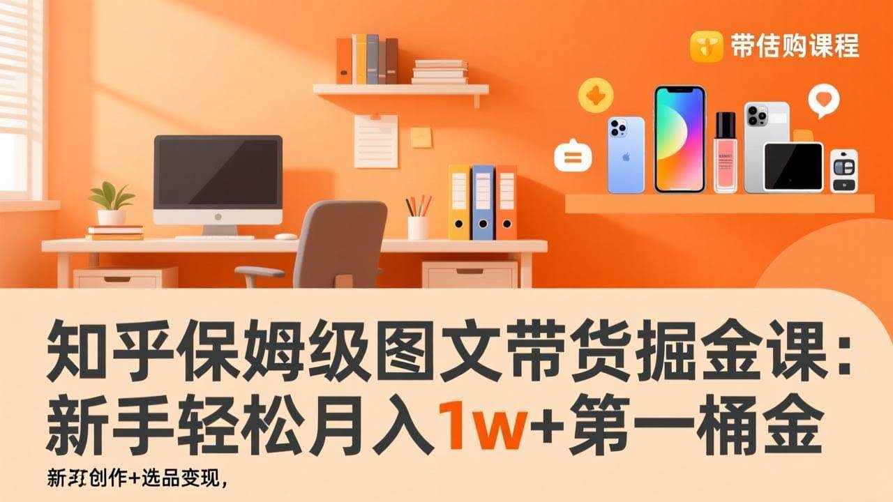 (17353期)知乎保姆级图文带货掘金课:账号打造+爆文创作+选品变现,新手轻松月入1w+第一桶金-航海圈