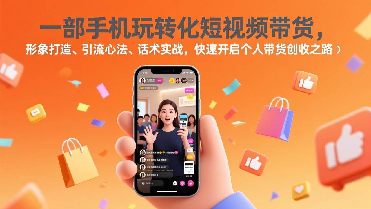 （17356期）一部手机玩转化短视频带货，形象打造、引流心法、话术实战，快速开启个人带货创收之路-航海圈