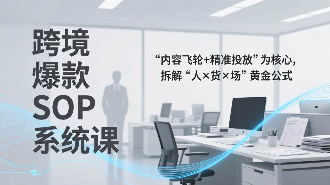 (17370期)跨境爆款SOP系统课,“内容飞轮+精准投放”为核心,拆解“人×货×场”黄金公式-航海圈