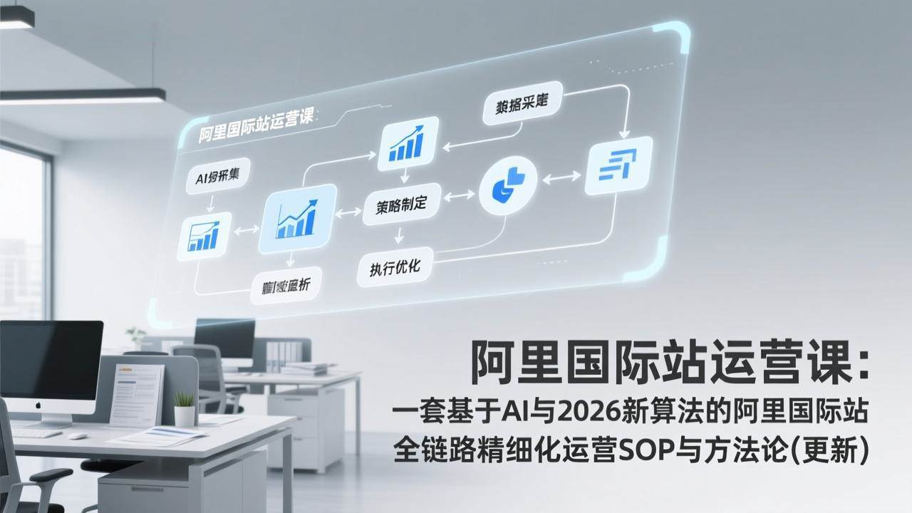 (17378期)阿里国际站运营课:一套基于AI与2026新算法的阿里国际站全链路精细化运营SOP与方法论(更新)-航海圈