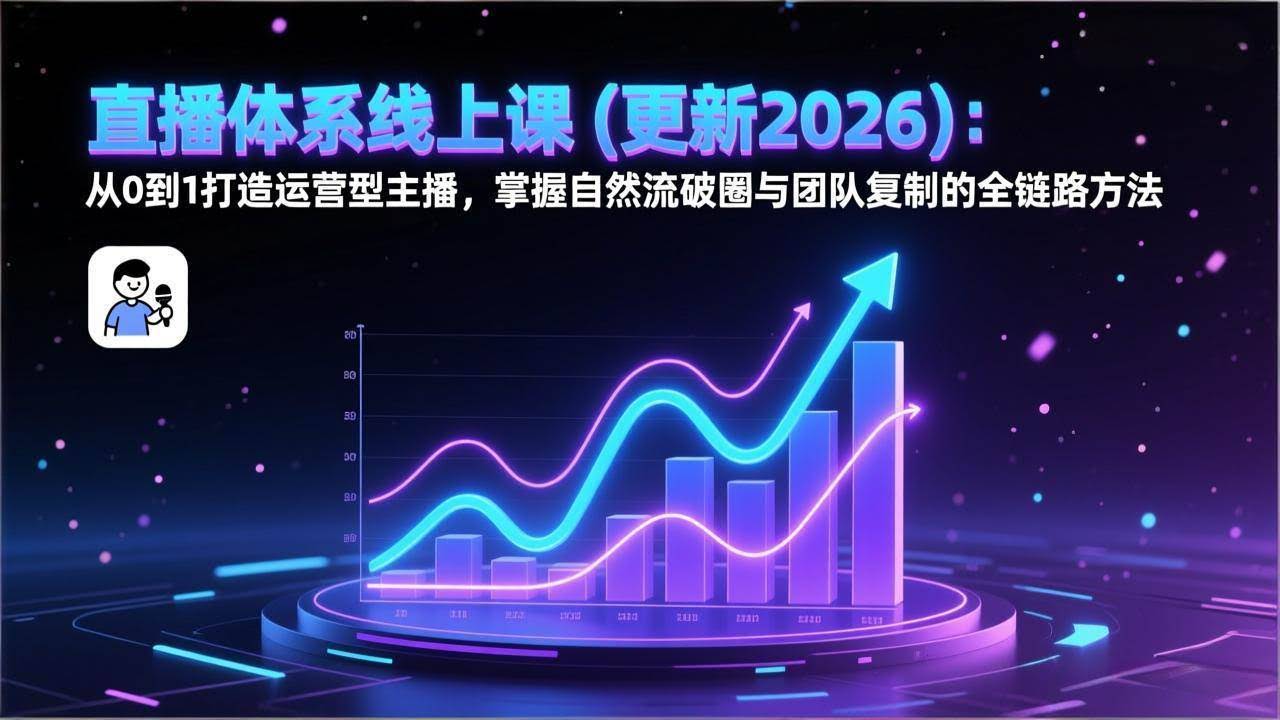 (17383期)直播体系线上课(更新2月):从0到1打造运营型主播,掌握自然流破圈与团队复制的全链路方法-航海圈