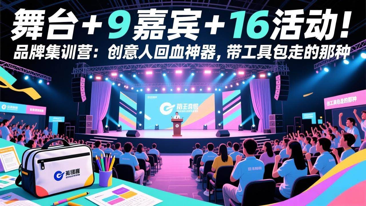(17413期)舞台 + 9 嘉宾 + 16 活动!品牌集训营:创意人回血神器,带工具包走的那种-航海圈