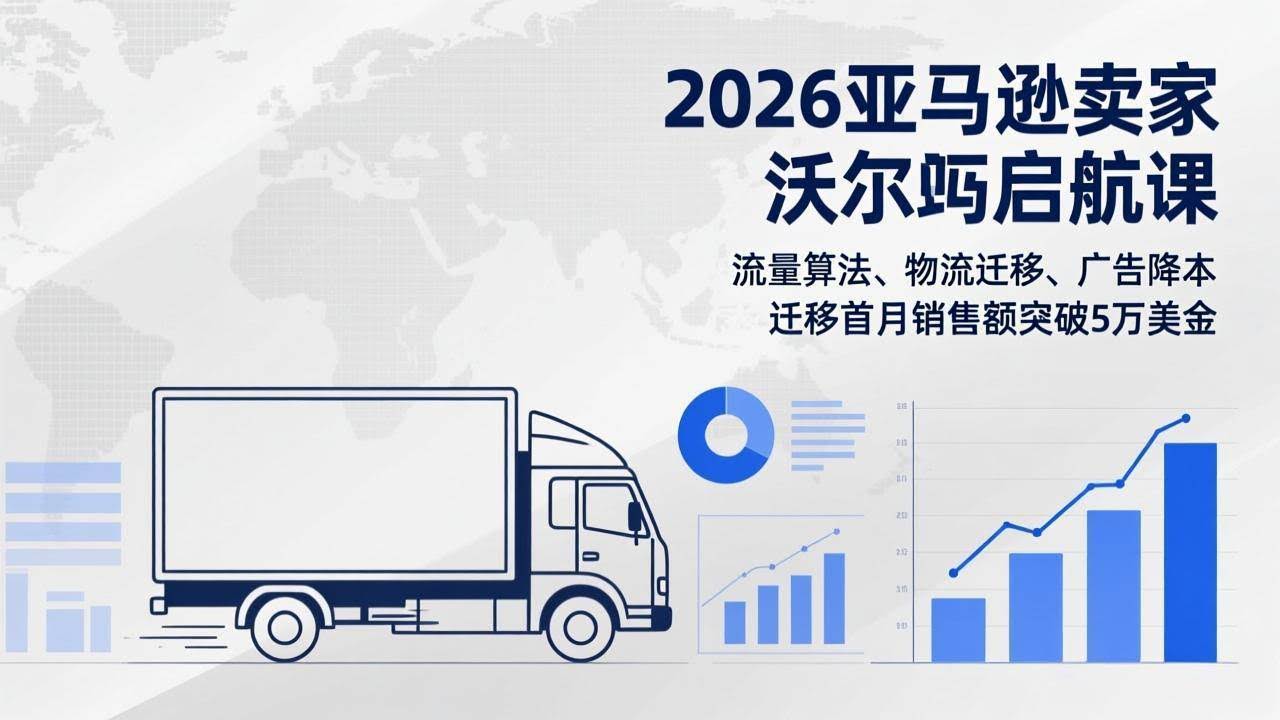(17416期)2026亚马逊卖家沃尔玛启航课,流量算法、物流迁移、广告降本,迁移首月销售额突破5万美金-航海圈