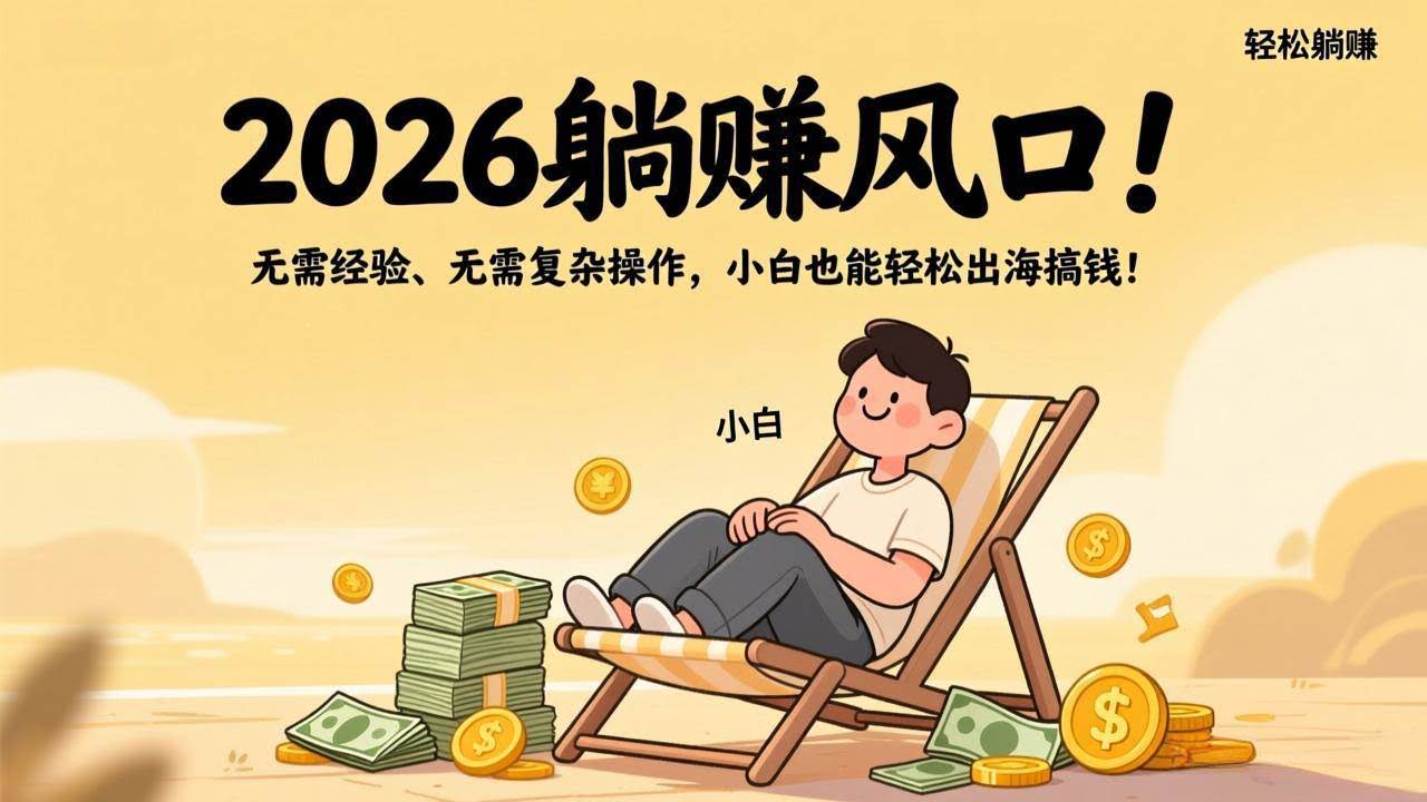 （17436期）2026躺赚风口！无需经验、无需复杂操作，小白也能轻松出海搞钱！-航海圈
