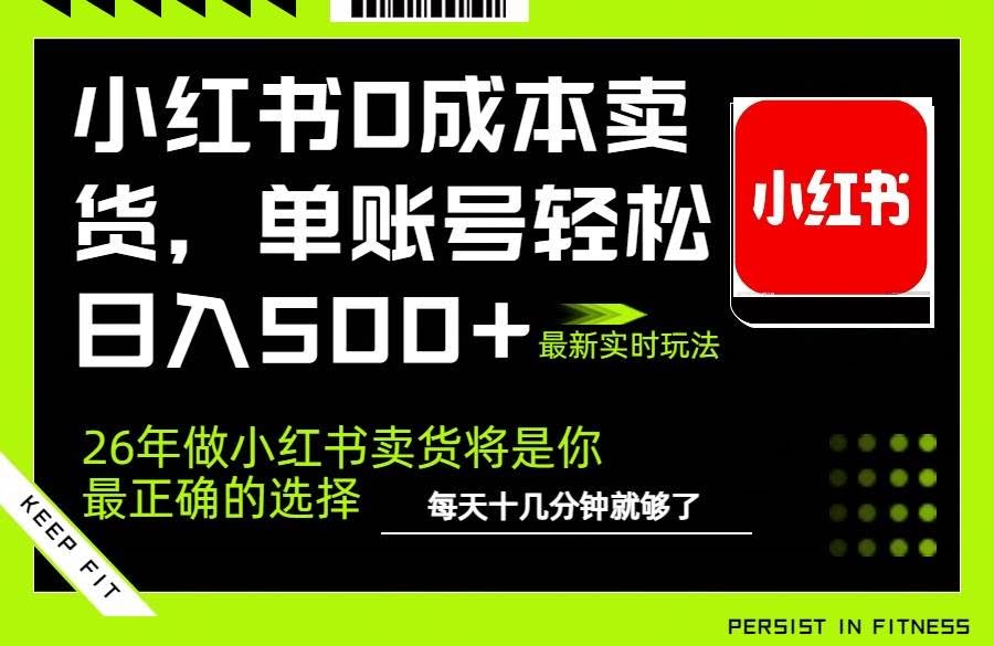 (17462期)小红书0成本AI卖货,单账号轻松日入500+,完全托管AI,可矩阵放大-航海圈