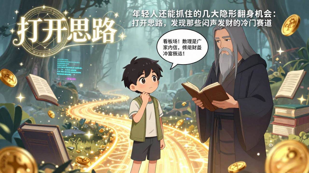 (17471期)付费文1+2:年轻人还能抓住的几大隐形翻身机会:打开思路,发现那些闷声发财的冷门赛道-航海圈