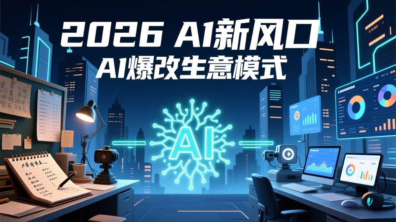 （17478期）2026年AI创富新风口，用人工智能爆改你的生意模式，从短视频到直播全面降本增效抢占先机-航海圈
