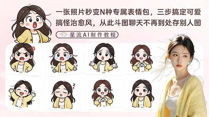 (17482期)一张照片秒变N种专属表情包,三步搞定可爱搞怪治愈风,从此斗图聊天不再到处存别人图-航海圈