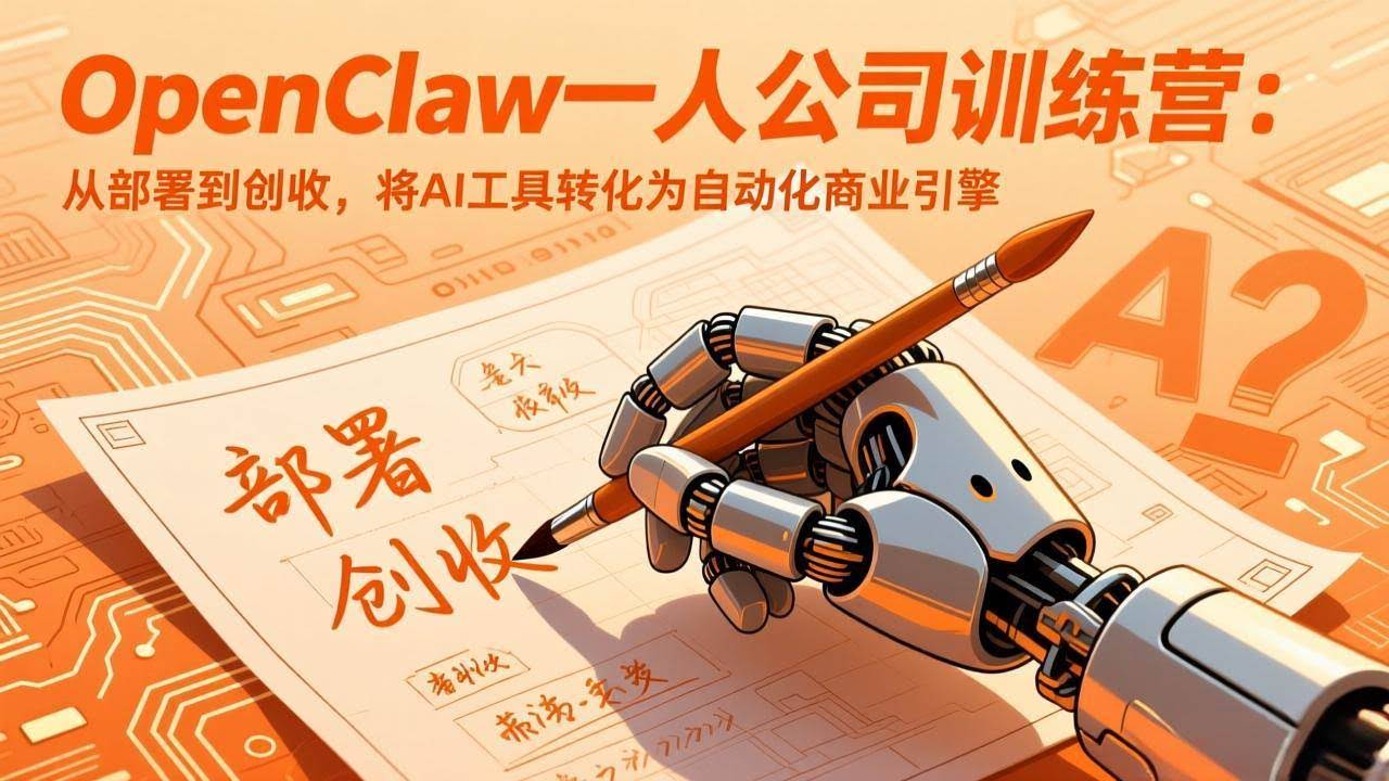 (17540期)OpenClaw一人公司训练营:从部署到创收,将AI工具转化为自动化商业引擎-航海圈